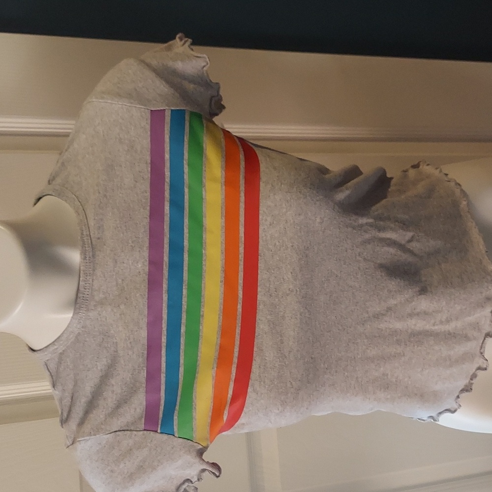 Kohl's‎ Family Fun Rainbow Stripe Tee Junior Small